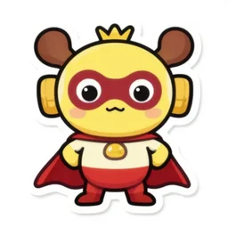 cute miss mascot zigzaton zigzaton zigzagoon super hero sticker art, cronobreaker, beeple game icon