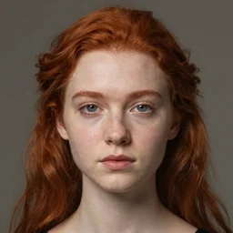 hyper realistic, full perfect face, realistic, highly detailed background, photography beautiful girl, face tamzin merchant, red hair, style of academisme, lodovico carracci
