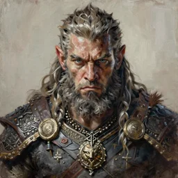 portrait painting of a dwarven berserker, sharp focus, high symmetry, award - winning, trending on artstation, masterpiece, highly detailed, intricate. art by christopher rush