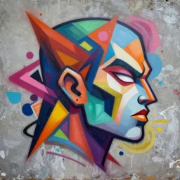 Oni Akuma profile picture by Sachin Teng, asymmetrical, Organic Painting ,geometric shapes, hard edges, energetic, graffiti, street art:2 by Sachin Teng:4
