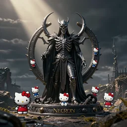 a photo of the necronomicon with ((hello kitty)) stickers on it