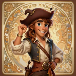 Guybrush Threepwood as Disney’s Aladdin, cute, fantasy, intricate, elegant, highly detailed, digital painting, 4k, HDR, concept art, smooth, sharp focus, illustration, art by artgerm and H R Giger and alphonse mucha