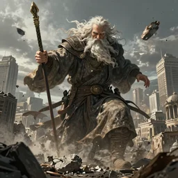 An elder god destroying a city, high quality, digital art, cinematic, highly detailed, artstation