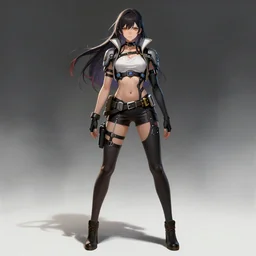 full body cyberpunk female character concepts by senior concept artist in the anime film, featured on artstation