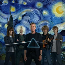 david gilmour, pink floyd musical band, starry night, trending on artstation, pixiv, hyperdetailed unreal engine 4 k 8 k ultra hd, stanley artgerm lau, wlop, rossdraws, james jean marc simonetti ruan jia and mandy jurgens and artgerm and william - adolphe bouguerea sakimichan, yuru camp, illustration, digital art, concept art