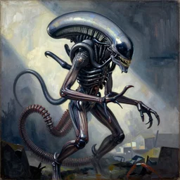 xenomorph, by piet mondrian