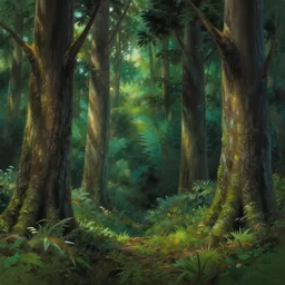 the woods, cinematic angle, studio ghibli, cinematic lighting, detailed oil painting, hyperrealistic, 8 k