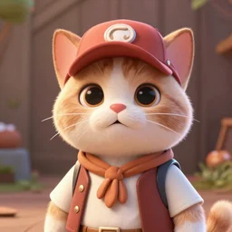 cute cat, puss in boots theme disney anime, octane render, 8 k, art station, concept art, cinematic lighting, realistic hd, 3 d