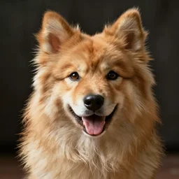 a man like a dog, dog head, furry skin,