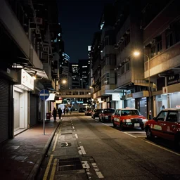 Very detailed moody photograph of Mongkok Hong Kong street at night, by Saul Leiter