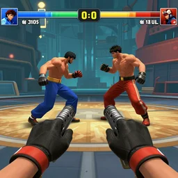 street fighter arena first person view from below looking up