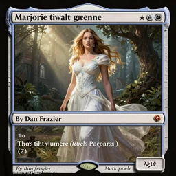 marjorie taylor greene, white enchantress, magic the gathering, by dan frazier, by mark poole