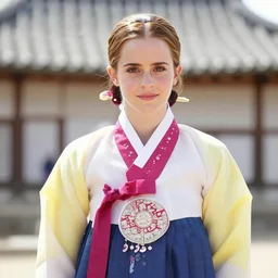 emma watson wearing korean traditional cloth