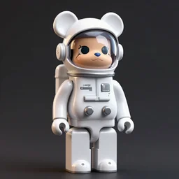 3d avatar character astronaught, spaceman. helmet, full body, bearbrick, by Tatsuhiko Akashi,