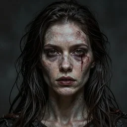 ultra realist intricate detailed horror portrait of a single rugged attractive female, accurate features, apocalyptic, very intricate details, 8 k resolution, dim lighting, dramatic lighting, artstyle zdzisław beksinski, award winning