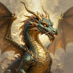 portrait of a dragon, fantasy, illustrated by dan mumford