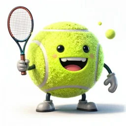 a tennis ball monster ,tennis ball, lucha libre chalk digital art, fantasy, magic, trending on artstation, ultra detailed, professional illustration by Basil Gogos