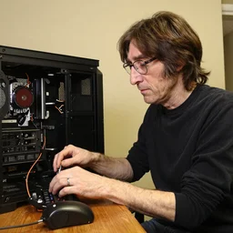 John Lennon live streaming while building a pc