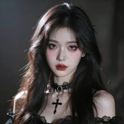 beautiful goth korean girl