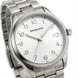 a watch made of silver with klingon numbers on the watch face