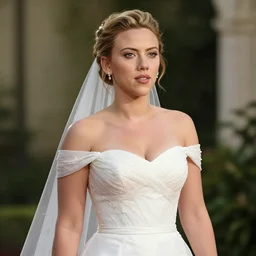 Scarlett Johansson in a Wedding Dress, artstation, 4k detailed