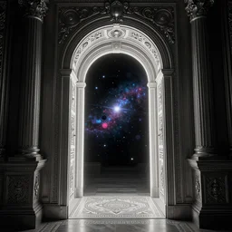 a cosmic doorway, graphic novel, bokeh, high contrast, glow stick, fxaa, insanely detailed and intricate, hypermaximalist, elegant, ornate, hyper realistic, super detailed