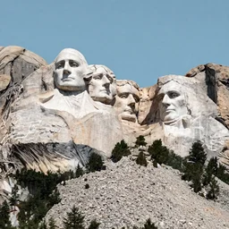 Mount Rushmore but the mountain is actually made of their skin