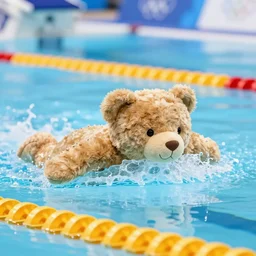 teddy bears swimming at the olympics 4 0 0 m butterfly event