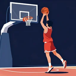 a person playing a basketball in vector image style