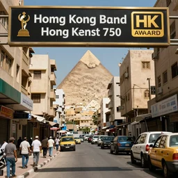 egypt depicted as hong kong, street view, photography, award winning, 4 k