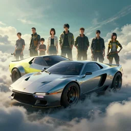 1 9 2 0's classic concept car from cyberpunk 2 0 7 7. art by jesper ejsing, feng zhu, makoto shinkai, lois van baarle, ilya kuvshinov, rossdraws. clouds by rhads. global light 3 d rtx hdr