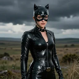 a professional photograph of emma watson at catwoman in the style of petter hegre, sharp details