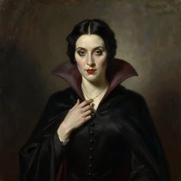 A beautiful painting of a lady vampire, victorian, dracula, ominous, oil on canvas, photorealism, edvard munch, Johann Heinrich Füssli, irwin penn, high definition, soft light