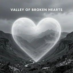 valley of broken hearts depressive edm album cover,