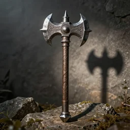 A medieval spiked iron mace