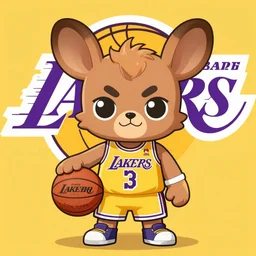 a photo of Usada Pekora on the Los Angeles Lakers, portra 800