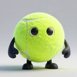 high quality 3 d render cyberpunk very tennis ball monster highly detailed, unreal engine cinematic smooth, in the style of blade runner & detective pikachu, hannah yata charlie immer, purple light, low angle, uhd 8 k, sharp focus