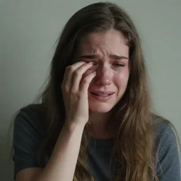girl crying by laurie lipton