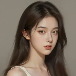 beautiful young woman portrait, digital painting, 1 9 0 0, highly detailed