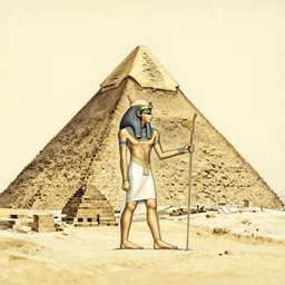ancient egyptian drawing of emma watson in pyramid, detailed