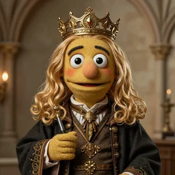 Albus Dumbledore depicted as a muppet, fantasy, intricate, ornate, Hyperdetailed, digital art, behance, artstation, smooth, sharp focus, bokeh, illustration, digital painting, elegant, symmetrical