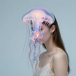 a model wearing jellyfish by karol bak