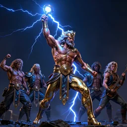 zeus god throwing bolts of blue lightning, ultra realistic, dramatic lighting, combative pose, highly detailed by peter mohrbacher, hajime sorayama, wayne barlowe, boris vallejo, aaron horkey, gaston bussiere, craig mullins, octane render, cycles render, vray, iridescent