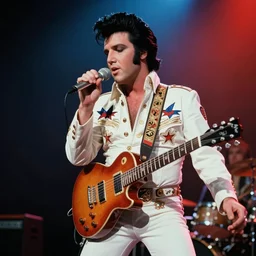 Elvis If I Can Dream ‘68 comeback music video in the style of Roberto Ferri dynamic lighting 4k scan