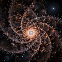 a illustration, fractal, space, fine art, intrincate