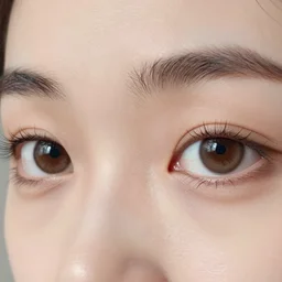 a pair of photorealistic eyes, close - up, macro photography, studio lighting, highly detailed