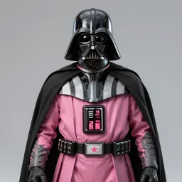 highly detailed realistic matte painting of darth vader wearing pink by lisa frank, unreal engine, concept art, CGsociety, trending on artstation