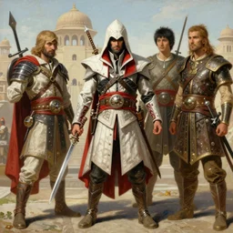 detailed illustrations of assassin's creed 2 set in ancient india, artstation, painting by gaston bussiere and fenhua zhong and ruan jia and conrad roset and alphonse mucha and bouguereau,