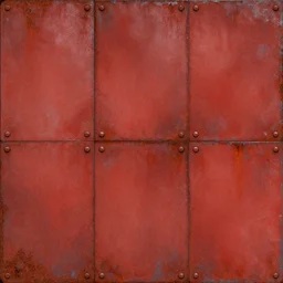 scifi, panels, rivets, cut lines, organic, diffuse texture, dull red flaking paint, bright ( ( ( rusty ) ) ) metal wall seamless game texture, by dean cornwell, nc wyeth, painterly, 4 k, textures. com, high resolution, paintchips