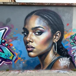 graffiti art highly detailed, hyper realistic